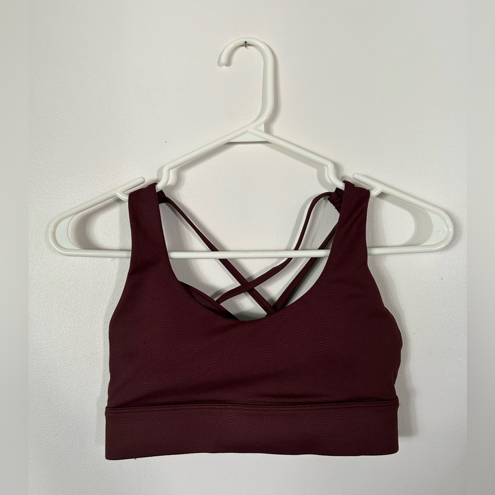 BNWOT Zyia Fig Vibration Light n Tight Strappy Sports Bra Size XS